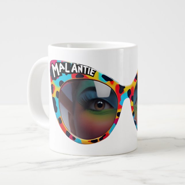 Custom MAL ANTIE / Crazy Aunt Afrikaanse Humor Jumbo Mugg (Framsida vänster)