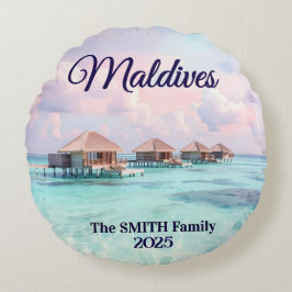 Custom Maldives Family Vacation Rund Kudde