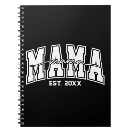 Custom Mama Est. Year Personalized Mom Established Anteckningsbok