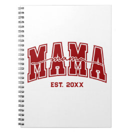 Custom Mama Est. Year Personalized Mom Established Anteckningsbok