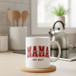 Custom Mama Est. Year Personalized Mom Established Kaffemugg
