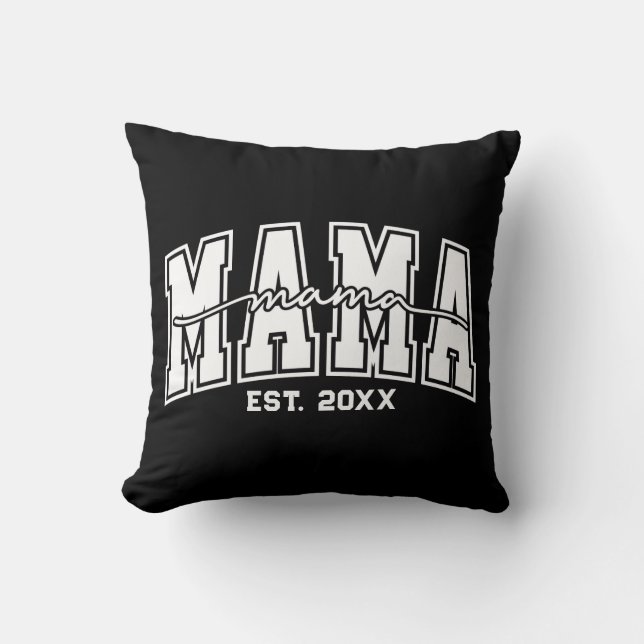 Custom Mama Est. Year Personalized Mom Established Kudde (Framsida)