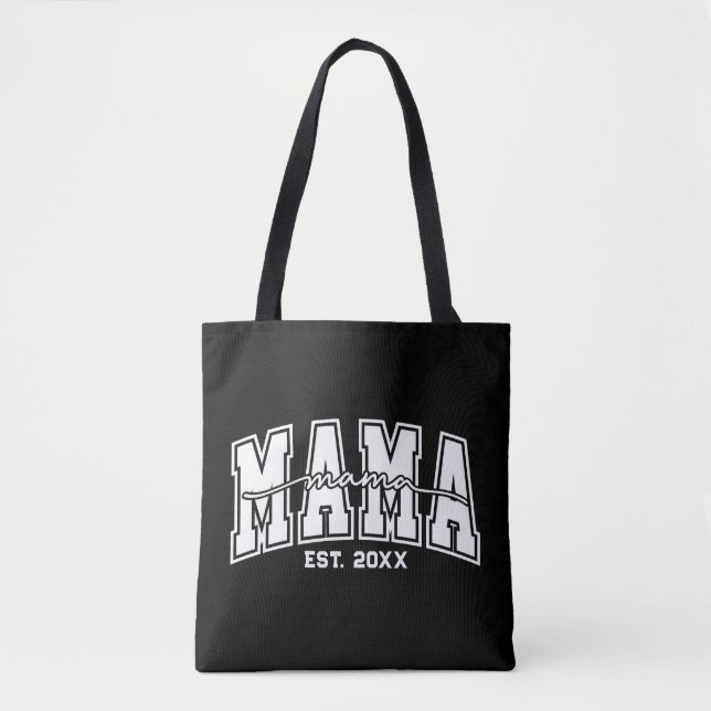 Custom Mama Est. Year Personalized Mom Established Tygkasse (Framsida)