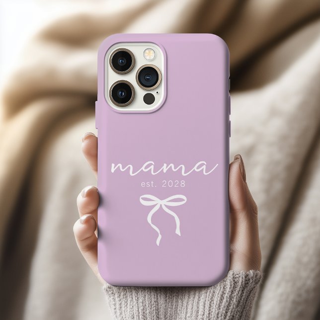 Custom Mama Lilac Phone Case Gift for New Moms (Personalized Mama Phone Cover – Baby Shower Gift for New Moms & Moms-to-Be)