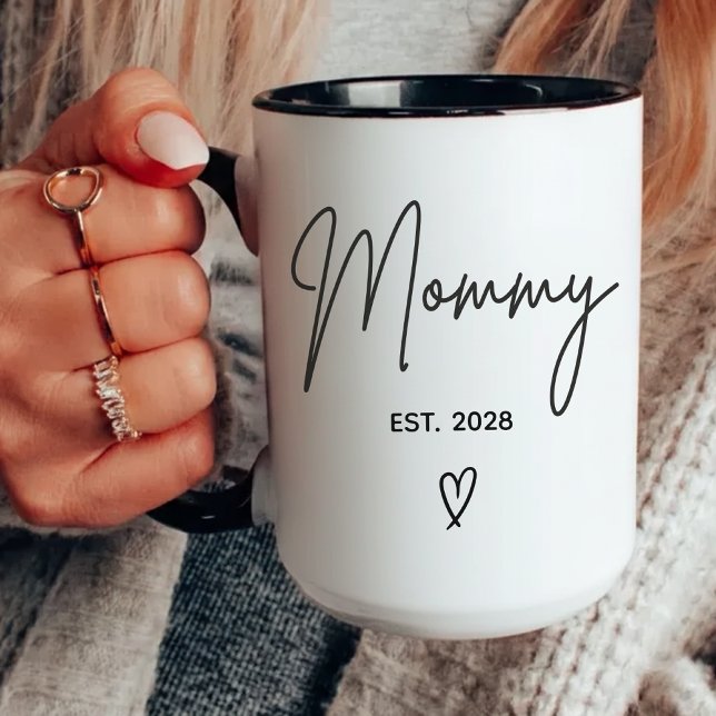 Custom Mama Mug, Minimalist Mug for New Moms Mugg (personalized mom mug, minimalist mama mug, custom mom mug, new mom gift, baby shower mug,)