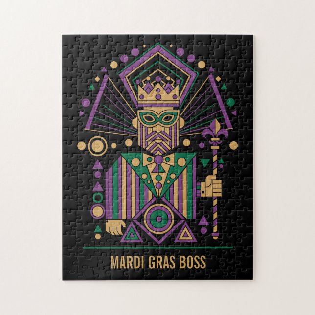Custom Mardi Gras King 2026 Pussel (Vertikal)
