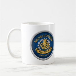 Custom Master Electrician Professional Badge Mug  Kaffemugg
