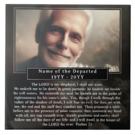 Custom Memorial Keepsake Photo Name Bible Verse Kakelplatta