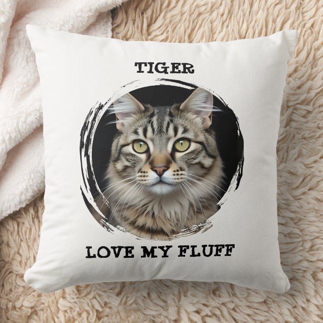 Custom Memorial Pet Pillow Love My Fluff Cat Gift Kudde (Skapare uppladdad)