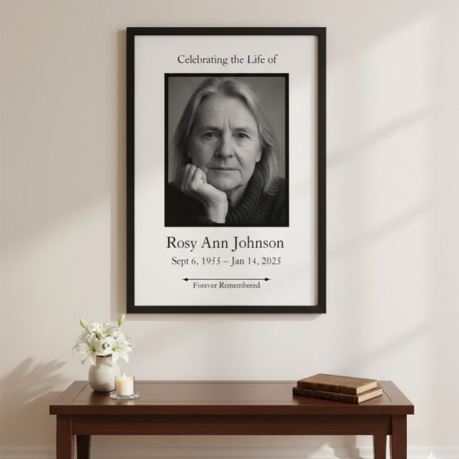 Custom Memorial Welcome Sign with Photo Fototryck (Skapare uppladdad)