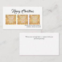 Custom Merry Christmas Photo Business card theme Visitkort