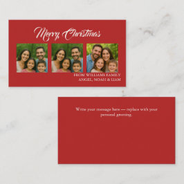 Custom Merry Christmas Photo Card Visitkort