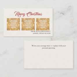 Custom Merry Christmas Photo Card Visitkort