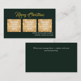Custom Merry Christmas Photo Card Visitkort