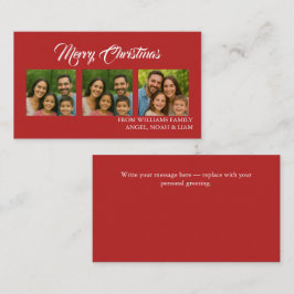 Custom Merry Christmas Photo Card Visitkort