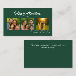Custom Merry Christmas Photo Card Visitkort