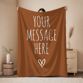 Custom Message Blanket Gift for Friends & Family Fleecefilt