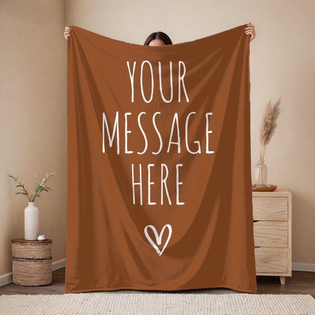 Custom Message Blanket Gift for Friends & Family Fleecefilt (Personalized Words Blanket – Birthday or Graduation Gift for Her or Him)