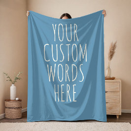 Custom Message Blanket Gift for Mom, Dad & Friends Fleecefilt