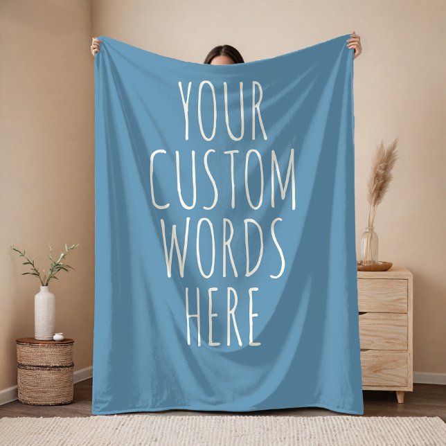 Custom Message Blanket Gift for Mom, Dad & Friends Fleecefilt (Sky Blue Custom Message Blanket – Personalized Gift for Mom, Friends, Coworkers & Loved Ones)