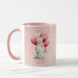 Custom Message Cat Animal Valentines Day Mugg