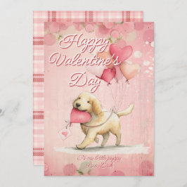 Custom Message Dog Animal Valentines Day Julkort