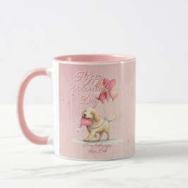 Custom Message Dog Animal Valentines Day Mugg