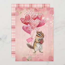 Custom Message Squirrel Animal Valentines Day Julkort