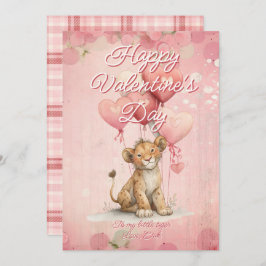 Custom Message Tiger Animal Valentines Day Julkort