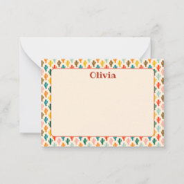 Custom Mexican Cacti Note Card Anteckningskort