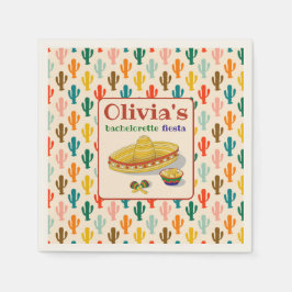 Custom Mexican Fiesta Bachelorette Party Pappersservett