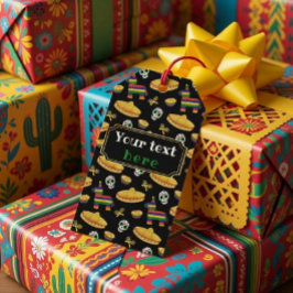 Custom Mexican Fiesta & Día de Muertos  Presentetikett