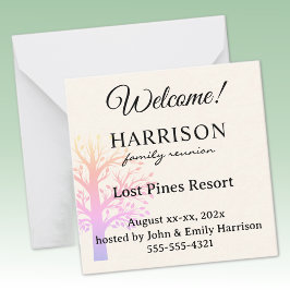 Custom Mini Family Reunion Welcome Gift Bag Anteckningskort