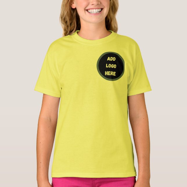 Custom minimal Design Add Photo or Text T Shirt (Framsida)