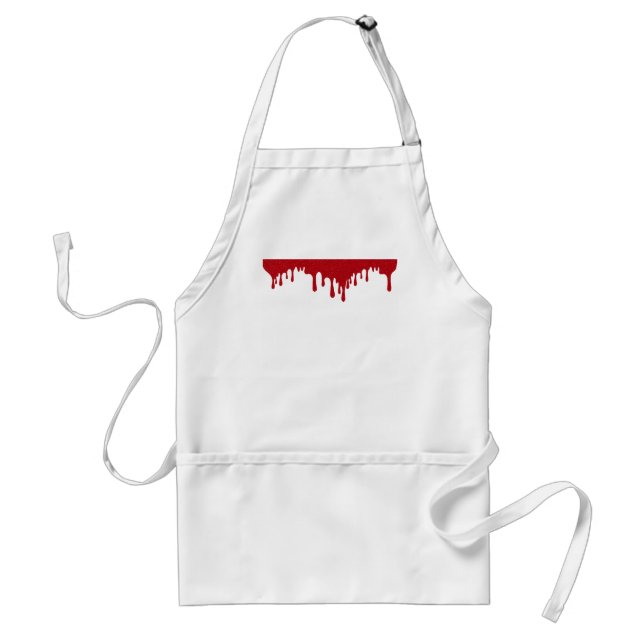 Custom Minimal Tomato Red Drip Apron Förkläde (Framsidan)