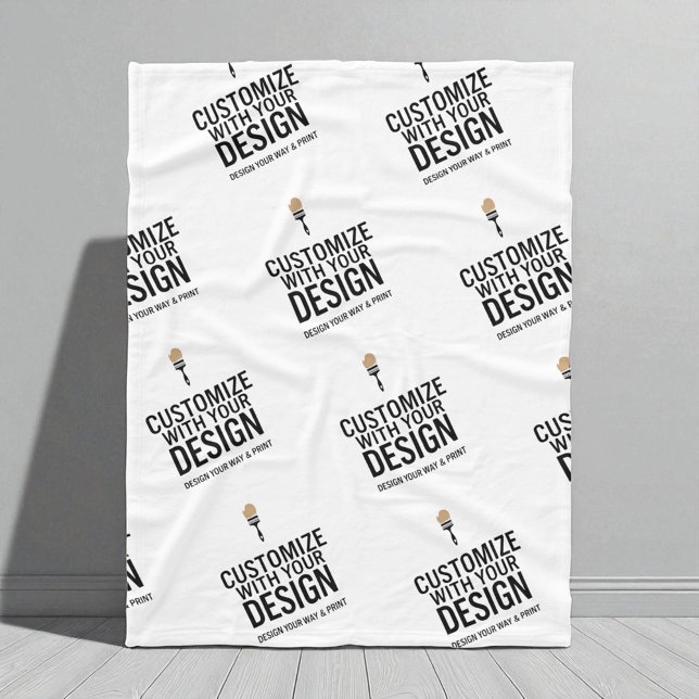 Custom Minimalist Personalized Company Branded  Fleecefilt (Skapare uppladdad)