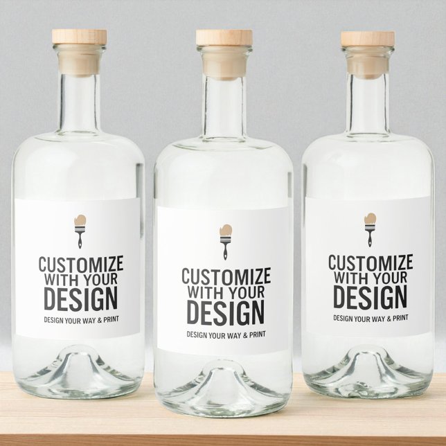 Custom Minimalist Personalized Company Branded  Spritflaskor Etikett (Skapare uppladdad)