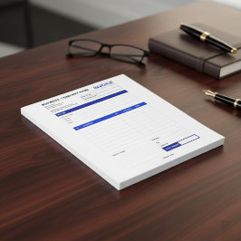 Custom Minimalist Small Business Invoice Receipt Anteckningsblock