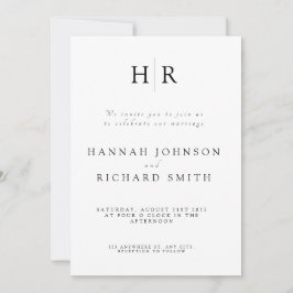Custom Minimalist Wedding Invitation Inbjudningar