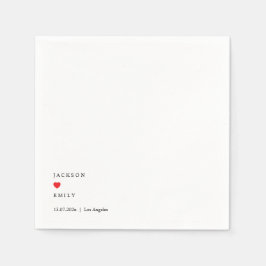 Custom Minimalistic Wedding Napkins Pappersservett