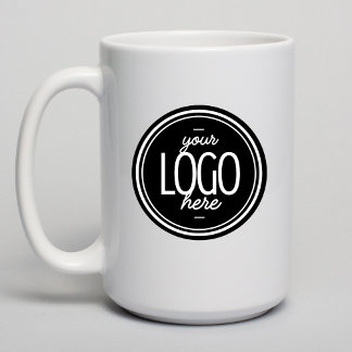 Custom Modern Business Logo Branded Coffee  Kaffemugg