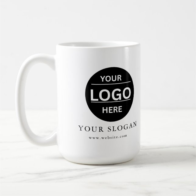 Custom Modern Business Logo Branded Coffee Mug Kaffemugg (Vänster)