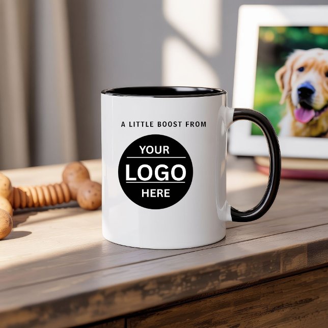 Custom Modern Business Logo Branded Coffee Mug Två-Tonad Mugg (Skapare uppladdad)