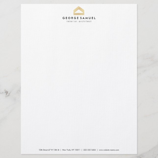 Custom Modern Home Design | Abstract Logo  Brevhuvud (Framsida)