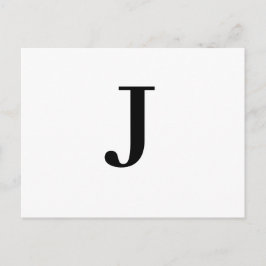 Custom Modern Minimalist Alphabet Design Vykort