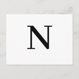 Custom Modern Minimalist Alphabet Design Vykort