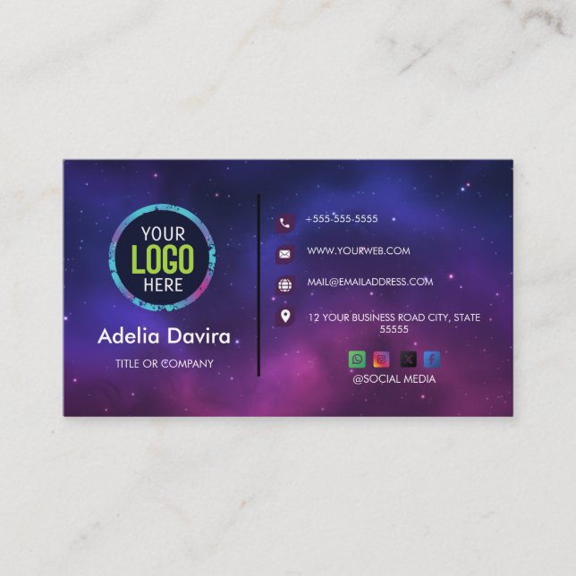 Custom Modern Minimalist Logo for Social Media &  Visitkort (Framsida)