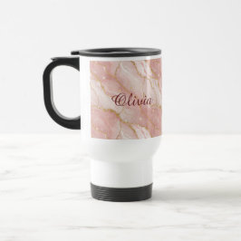 Custom Modern Rose Quartz Marble Gold Glitter Resemugg