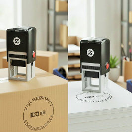 Custom Modern Round Business Logo & Text Seal Självfärgande Stämpel