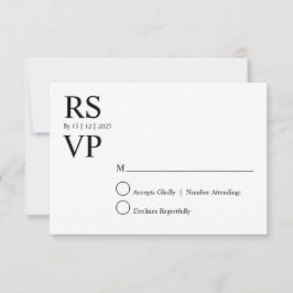 Custom Modern rsvp card Inbjudningar